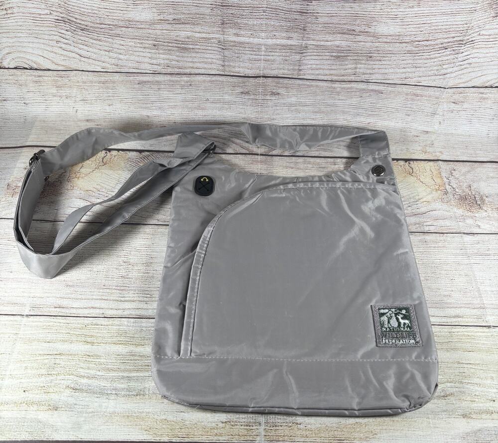 National Wildlife Federation Messenger CrossBody Shoulder Bag Gray